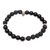 Onyx beaded stretch bracelet, 'Dark Skull' - Dark Onyx Skull Beaded Stretch Bracelet from Bali (image 2a) thumbail