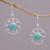 Magnesite dangle earrings, 'Blue-Green Sunrise' - Round Magnesite Dangle Earrings Crafted in Bali thumbail