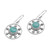 Magnesite dangle earrings, 'Blue-Green Sunrise' - Round Magnesite Dangle Earrings Crafted in Bali (image 2c) thumbail