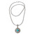 Magnesite pendant necklace, 'Blue-Green Moon' - Round Magnesite Pendant Necklace Crafted in Bali (image 2b) thumbail