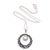 Cultured pearl pendant necklace, 'Glowing Ring' - Seed Pattern Cultured Pearl Pendant Necklace from Bali (image 2a) thumbail