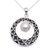 Cultured pearl pendant necklace, 'Glowing Ring' - Seed Pattern Cultured Pearl Pendant Necklace from Bali (image 2c) thumbail