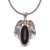 Onyx and citrine pendant necklace, 'Monolithic Oval' - Onyx and Citrine Pendant Necklace from Bali (image 2a) thumbail
