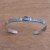 Gold accented blue topaz cuff bracelet, 'Artful Sky' - Blue Topaz Sterling Silver and 18K Gold Accent Cuff Bracelet (image 2b) thumbail