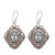 Blue topaz dangle earrings, 'Bali Oval' - Oval Blue Topaz Dangle Earrings from Bali (image 2a) thumbail