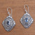 Blue topaz dangle earrings, 'Bali Oval' - Oval Blue Topaz Dangle Earrings from Bali (image 2b) thumbail