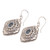 Blue topaz dangle earrings, 'Bali Oval' - Oval Blue Topaz Dangle Earrings from Bali (image 2c) thumbail