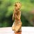 Wood sculpture, 'Praying Ibu' - Signed Wood Sculpture of a Praying Balinese Woman thumbail