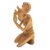 Wood sculpture, 'Praying Ibu' - Signed Wood Sculpture of a Praying Balinese Woman (image 2a) thumbail