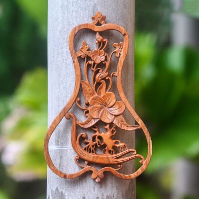 Wood relief panel, Blooming Elegance