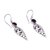 Garnet dangle earrings, 'Brightest Beauty' - Floral Drop Garnet Dangle Earrings Crafted in Bali (image 2c) thumbail