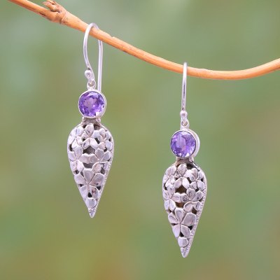Amethyst dangle earrings, Brightest Beauty