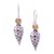 Citrine dangle earrings, 'Brightest Beauty' - Floral Drop Citrine Dangle Earrings Crafted in Bali (image 2a) thumbail