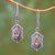 Citrine dangle earrings, 'Sanur Elegance' - Weave Pattern Citrine Dangle Earrings from Bali thumbail
