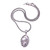Cultured pearl pendant necklace, 'Buleleng Garden' - Flower Pattern Cultured Pearl Pendant Necklace from Bali (image 2b) thumbail