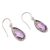 Amethyst dangle earrings, 'Glimmering Swirls' - 10-Carat Amethyst Dangle Earrings from Bali (image 2d) thumbail