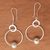 Sterling silver dangle earrings, 'Moon Path' - Round Sterling Silver Dangle Earrings from Bali thumbail