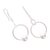 Sterling silver dangle earrings, 'Moon Path' - Round Sterling Silver Dangle Earrings from Bali (image 2c) thumbail