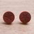 Wood stud earrings, 'Fascinating Stars' (large) - Star Motif Sawo Wood Stud Earrings from Bali (Large) thumbail
