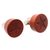 Wood stud earrings, 'Fascinating Stars' (large) - Star Motif Sawo Wood Stud Earrings from Bali (Large) (image 2c) thumbail