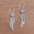 Sterling silver dangle earrings, 'Ethereal Aura' - Artisan Crafted Sterling Silver Dangle Earrings from Bali (image 2b) thumbail