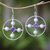 Cultured pearl and amethyst dangle earrings, 'Glowing Orbit' - Cultured Pearl and Amethyst Dangle Earrings from Bali thumbail