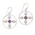 Cultured pearl and amethyst dangle earrings, 'Glowing Orbit' - Cultured Pearl and Amethyst Dangle Earrings from Bali (image 2a) thumbail