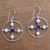 Cultured pearl and amethyst dangle earrings, 'Glowing Orbit' - Cultured Pearl and Amethyst Dangle Earrings from Bali (image 2b) thumbail