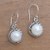 Cultured pearl dangle earrings, 'Magnificent Rope' - Rope Motif Cultured Pearl Dangle Earrings from Bali (image 2b) thumbail