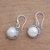 Cultured pearl dangle earrings, 'Magnificent Rope' - Rope Motif Cultured Pearl Dangle Earrings from Bali (image 2c) thumbail