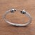 Sterling silver cuff bracelet, 'Elephant of Bali' - Sterling Silver Elephant Cuff Bracelet from Bali thumbail