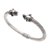 Sterling silver cuff bracelet, 'Elephant of Bali' - Sterling Silver Elephant Cuff Bracelet from Bali (image 2c) thumbail