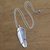 Sterling silver pendant necklace, 'Daun Pisang' - Sterling Silver Banana Leaf Pendant Necklace from Bali (image 2b) thumbail