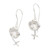 Sterling silver drop earrings, 'Floral Exotica' - Sterling Silver Flower Drop Earrings from Bali (image 2a) thumbail