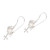 Sterling silver drop earrings, 'Floral Exotica' - Sterling Silver Flower Drop Earrings from Bali (image 2c) thumbail