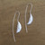 Sterling silver drop earrings, 'Leafy Goddess' - Sterling Silver Leaf Drop Earrings from Bali thumbail