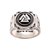 Men's sterling silver signet ring, 'Bold Valknut' - Men's Sterling Silver Odin's Knot Signet Ring from Bali (image 2a) thumbail