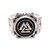 Men's sterling silver signet ring, 'Bold Valknut' - Men's Sterling Silver Odin's Knot Signet Ring from Bali (image 2d) thumbail