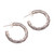 Sterling silver half-hoop earrings, 'Woven Beauty' - Weave Pattern Sterling Silver Half-Hoop Earrings from Bali (image 2c) thumbail