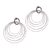 Sterling silver dangle earrings, 'Glistening Rings' - Circular Sterling Silver Dangle Earrings from Bali (image 2a) thumbail