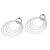 Sterling silver dangle earrings, 'Glistening Rings' - Circular Sterling Silver Dangle Earrings from Bali (image 2c) thumbail