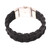 Men's leather wristband bracelet, 'Bali Pattern in Black' - Men's Leather Wristband Bracelet in Black from Bali (image 2f) thumbail