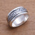 Sterling silver spinner ring, 'Kawung Jawa' - Kawung and Jawa Motif Sterling Silver Spinner Ring from Java (image 2c) thumbail
