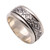 Sterling silver spinner ring, 'Kawung Jawa' - Kawung and Jawa Motif Sterling Silver Spinner Ring from Java (image 2e) thumbail