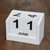 Wood calendar, 'Counting the Days in White' - Wood Perpetual Calendar in White from Bali (image 2b) thumbail