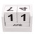 Wood calendar, 'Counting the Days in White' - Wood Perpetual Calendar in White from Bali (image 2d) thumbail
