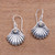 Citrine dangle earrings, 'Seashore Shells' - Seashell-Shaped Citrine Dangle Earrings from Bali thumbail