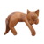 Wood sculpture, 'Relaxed Cat' - Natural Finish Suar Wood Sleeping Cat Sculpture from Bali (image 2b) thumbail