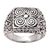 Sterling silver signet ring, 'Windy Curls' - Curl Pattern Sterling Silver Signet Ring from Bali (image 2a) thumbail