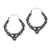 Sterling silver hoop earrings, 'Singaraja Bliss' - Patterned Sterling Silver Hoop Earrings from Bali (image 2a) thumbail